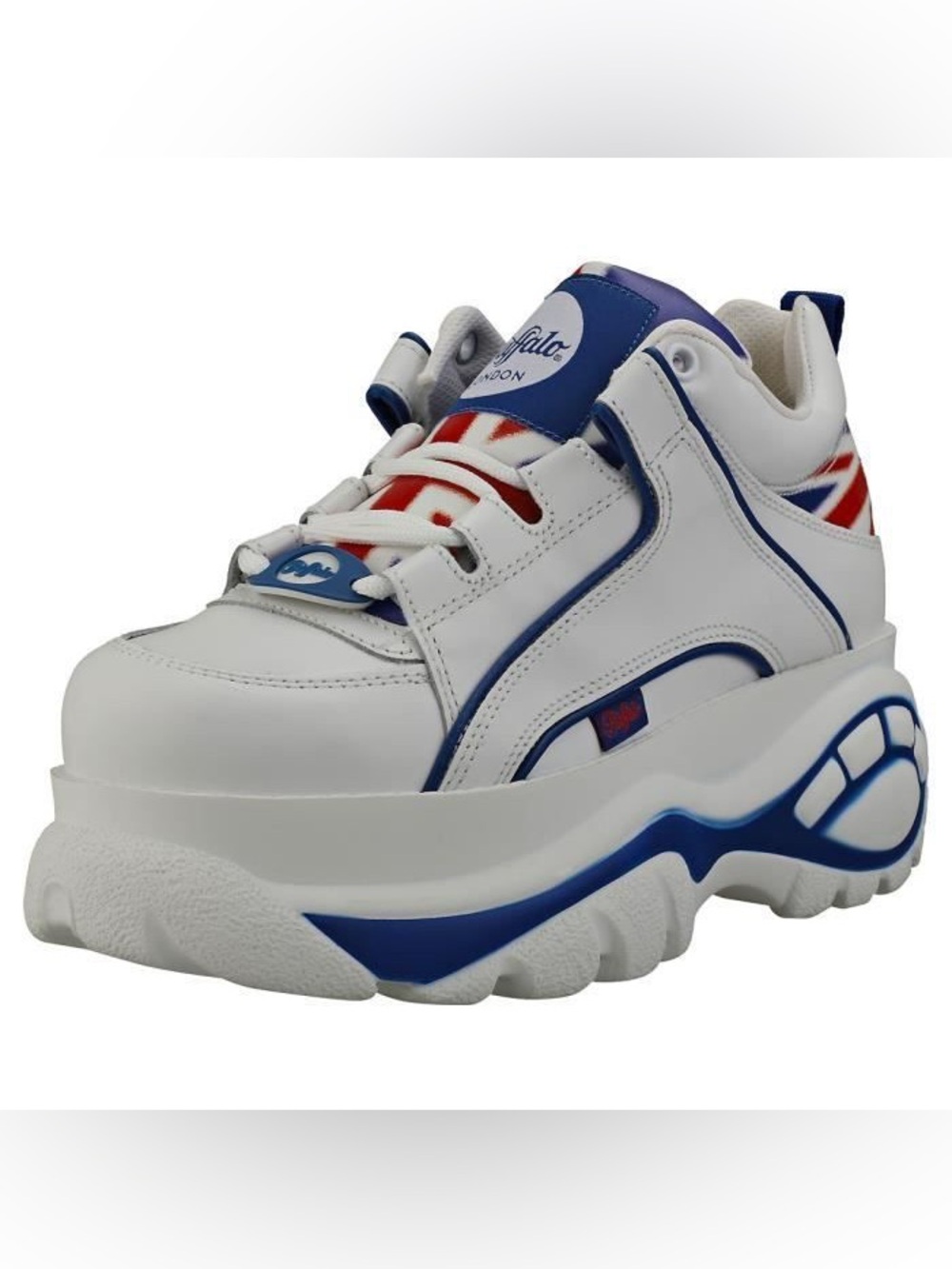 Buffalo London UK Flag Classic Low Leather Sneakers